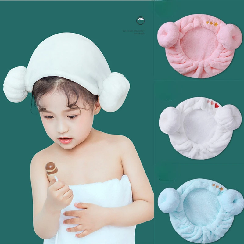 Shampoo Cap Class A Children Adult Dry Hair Hat Absorbent Baby Wrap Turban Cute Baby Crocheted Hat