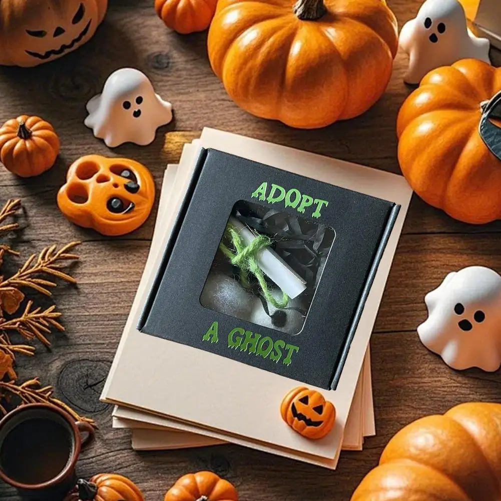 تعتمد الهالوين دمية شبح مع كتاب العقد لعبة شبح الجيب المخيف للعائلة والأصدقاء هدية الجيران المثالية