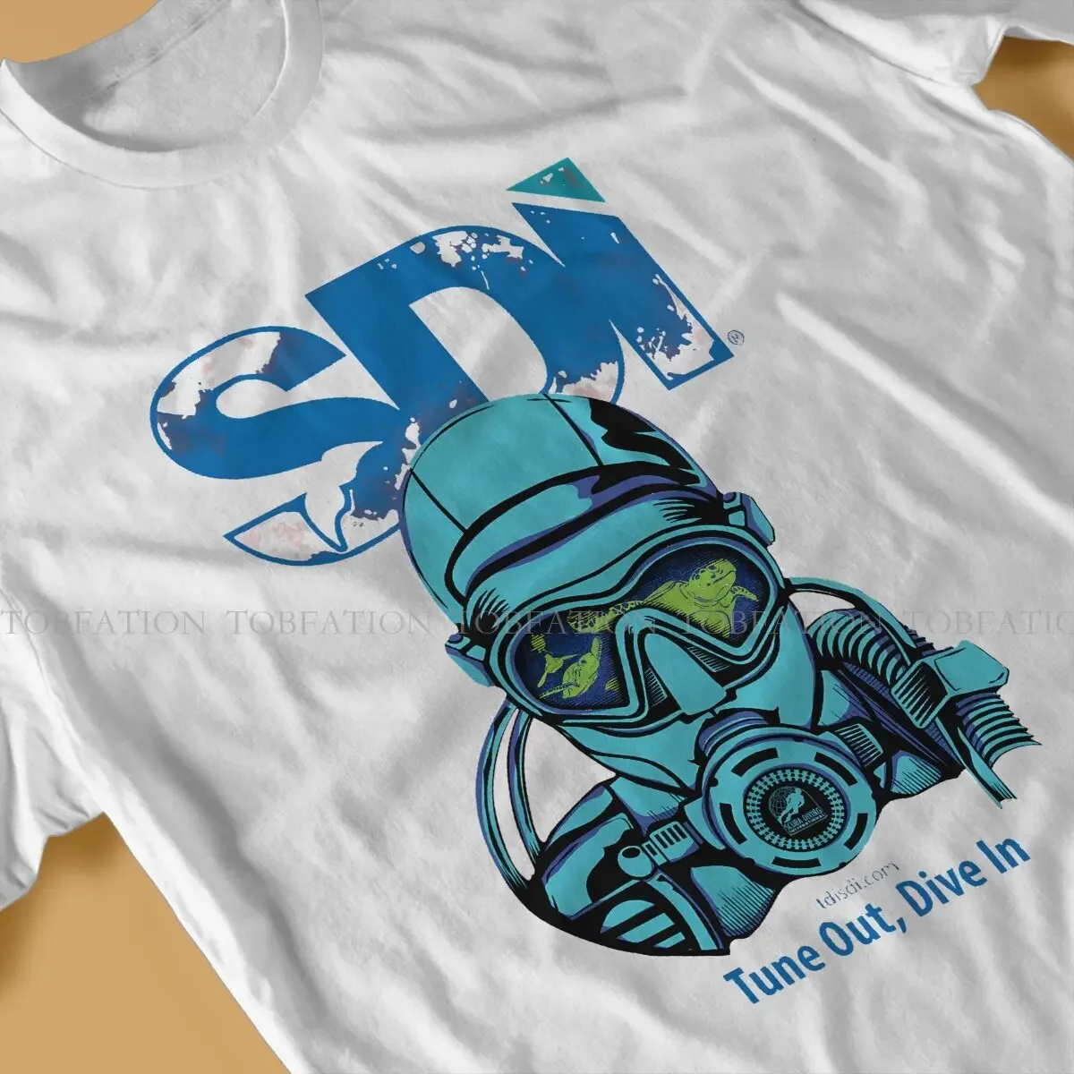 تي شيرت غير رسمي للرجال ، غطاس سكوبا ، نمط رياضة المغامرة ، تناغم