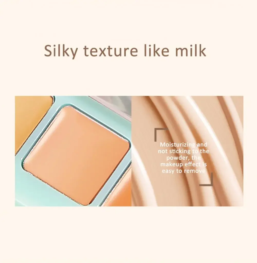 5-Color Concealer Palette Long Lasting Moisturize Covers Acne Pores Dark Circles Even Skin Tone Face Makeup Cosmetics