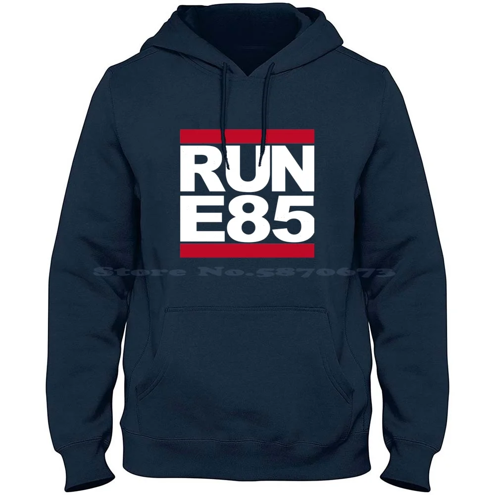 Run E85 100% Pure Cotton Hoodie Tshirt Charger Mopar Racing Camaro Muscle Car Rod Demon American Hemi Hot Classic Chrysler Auto