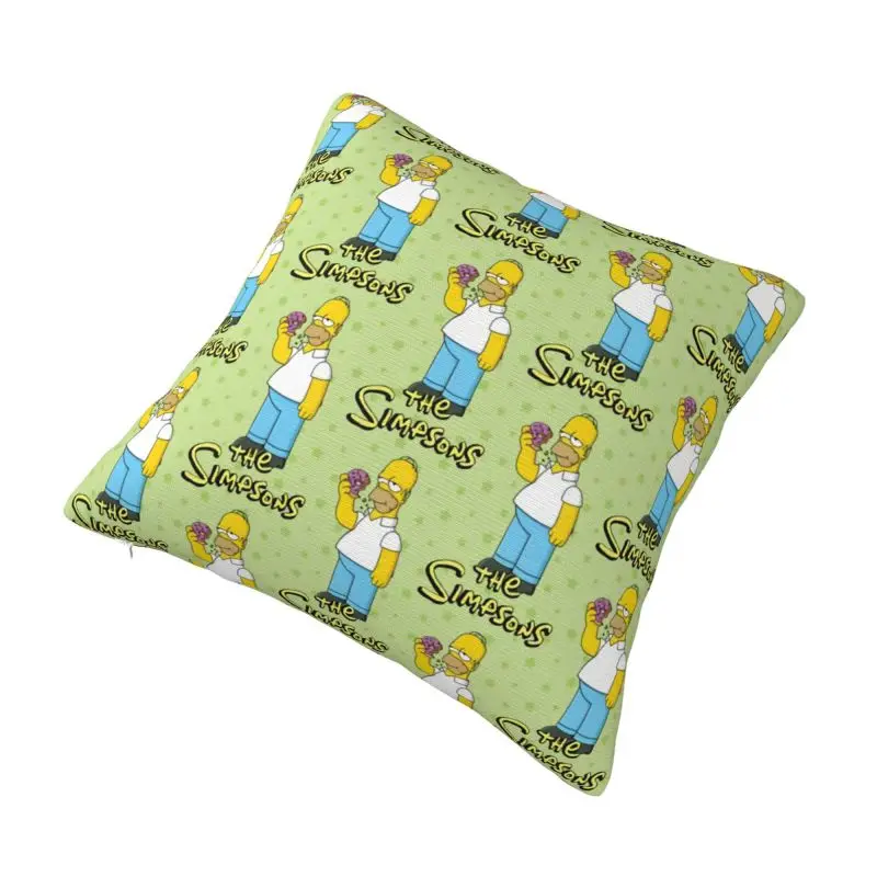 Custom The Simpsons Homer TV Show Pillow Case 45x45cm Nordic Cushion Cover Car Pillowcase