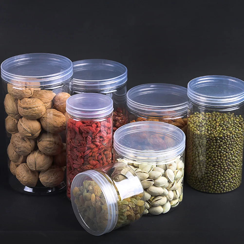 

10 Pcs Food Jar Multipurpose Container Storage Containers Transparent Aluminum Cap Moisture-proof Sealed Canisters