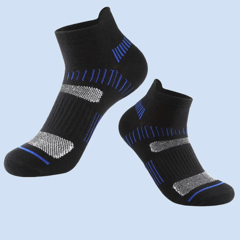 Calcetines deportivos de algodón para hombre, medias cortas de alta calidad, absorbentes del sudor, antiolor, bajo, boca baja, para las cuatro estaciones, 5 pares