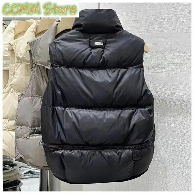 Women's Short Down Cotton Vest Jackets Spring Autumn Loose Sleeveless Coat Warm Tank Waistcoat New Female Outerwear Tops