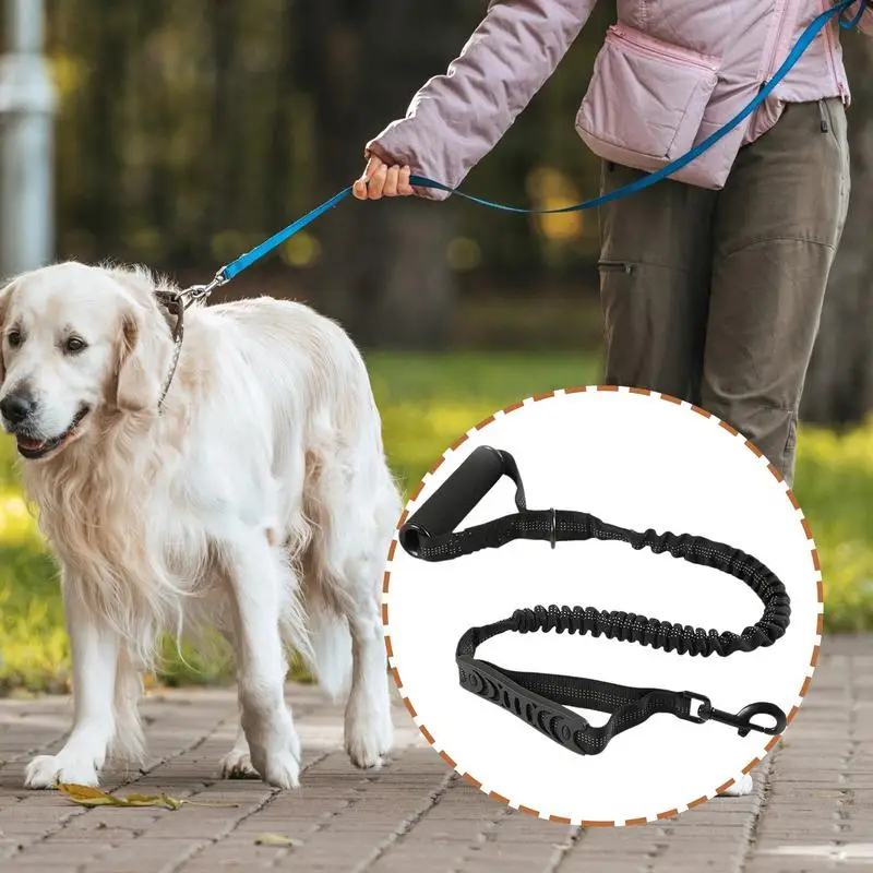 Reflective Dog Lead Shock-Absorbing Reflective Pet Lead High-Density Pet Lead With Handle Wear-Resistant Dog Lead For Walking