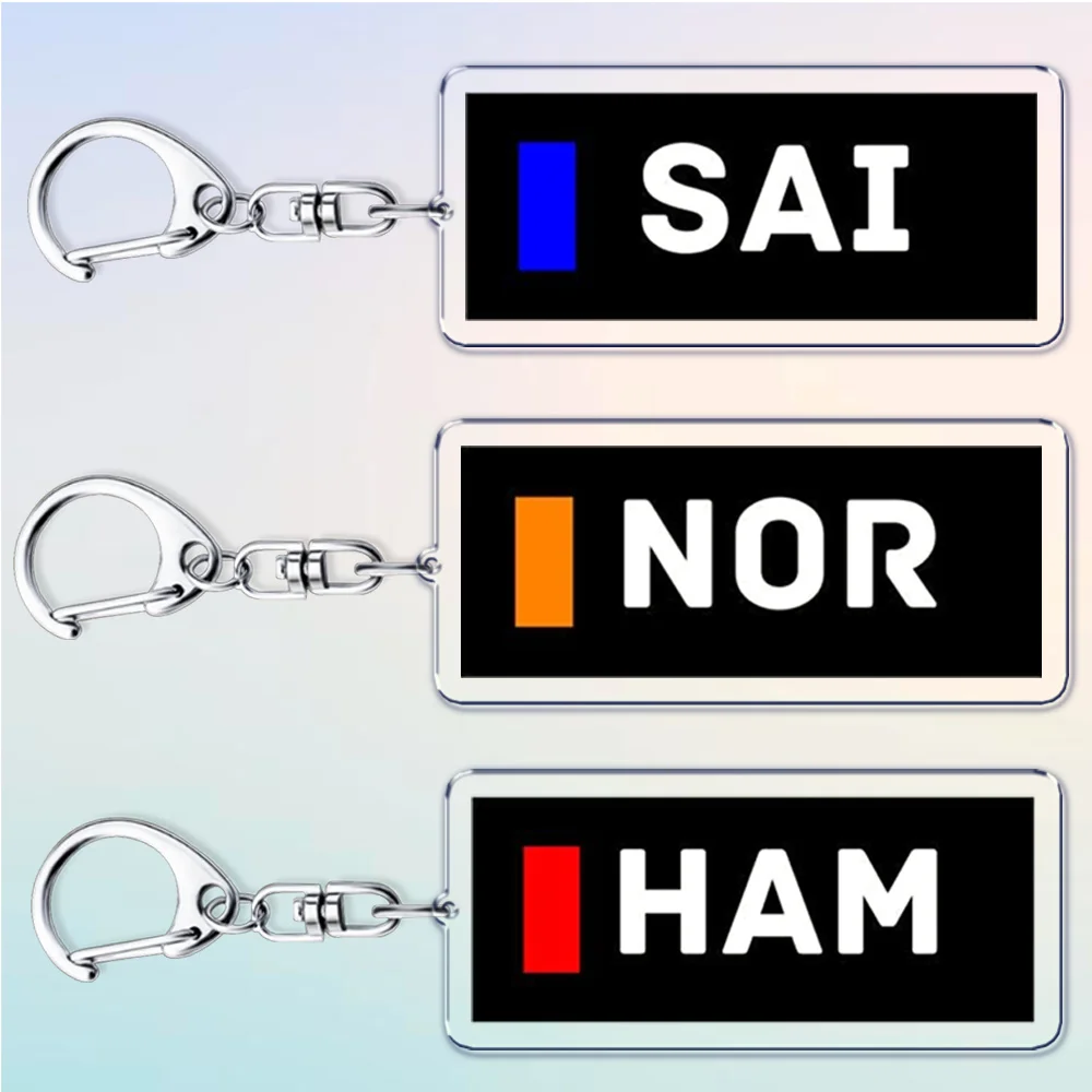 2025 Racing Car Drivers Name Keychains for Women Accessories Bag Motorsport Keyrings Jewelry Friends Fans Gifts