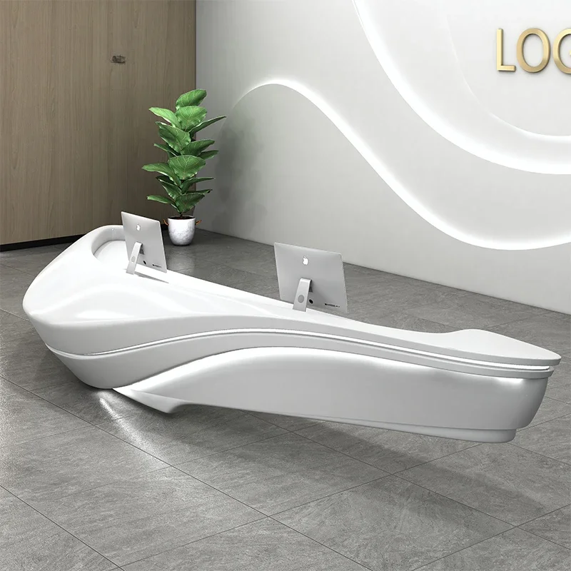 

Cash Lectern Reception Desk Luxury Conference Podium Simple Mobile Reception Desk Study Mostrador Recepcion Hotel Furniture
