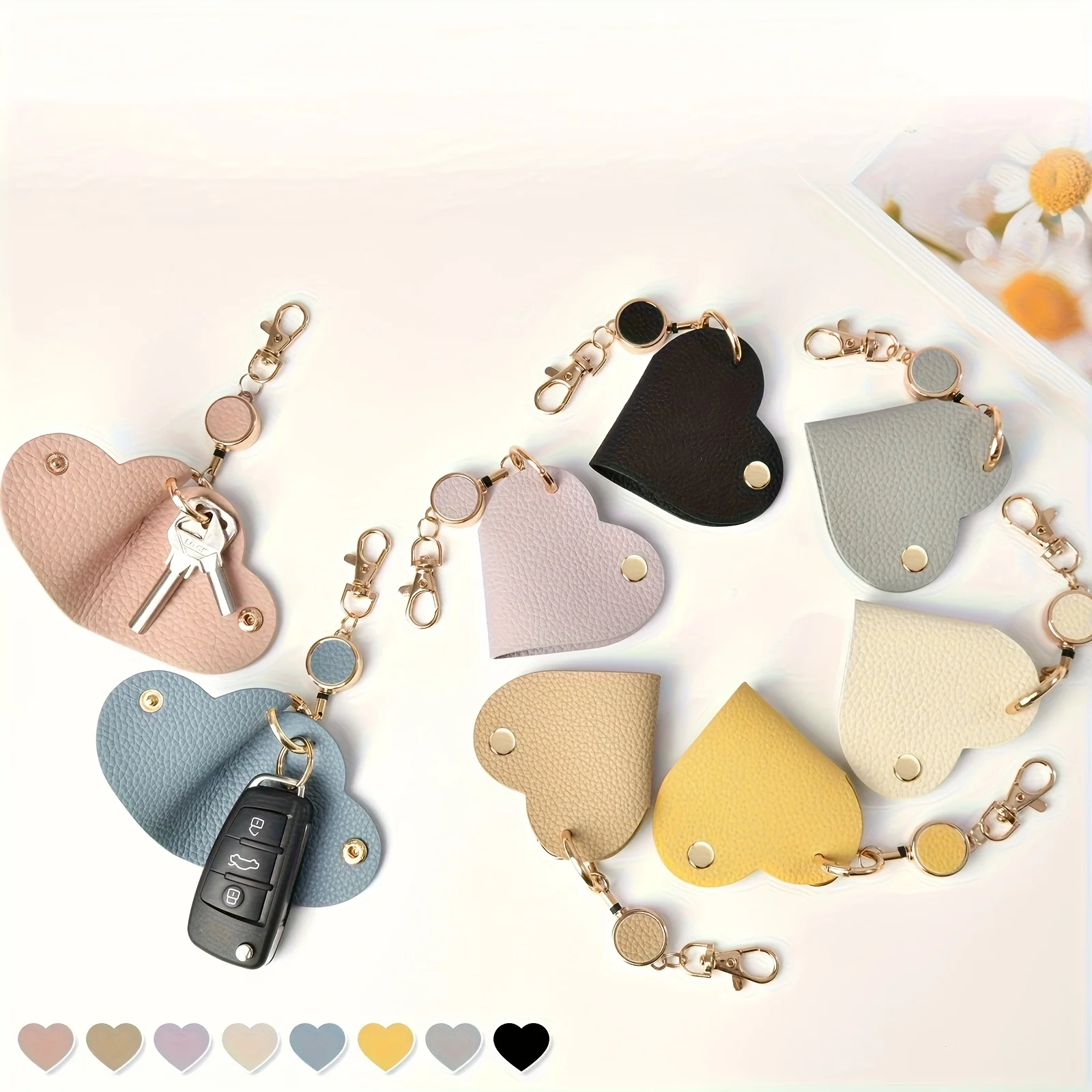 Herzförmiger Schlüsselanhänger mit einziehbarer Schnalle – das perfekte Accessoire für die Liebe und die ideale Wahl für Valentinstagsgeschenke – Detail 2
