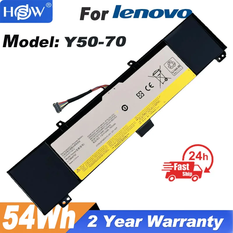 L13M4P02 L13N4P01 Laptop Battery For Lenovo Y50-70 Y70-70 Y70 Y50P-70 121500250 Tablet 7.4V 54WH