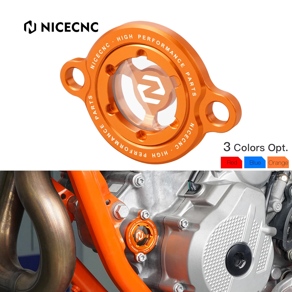 

For KTM EXC 450F 2017-2024 SXF 250 2013-2025 SX-F XC-F EXC-F XCF-W 250 350 EXC XCW 500 450 SMR Transparent Engine Oil Filter Cap