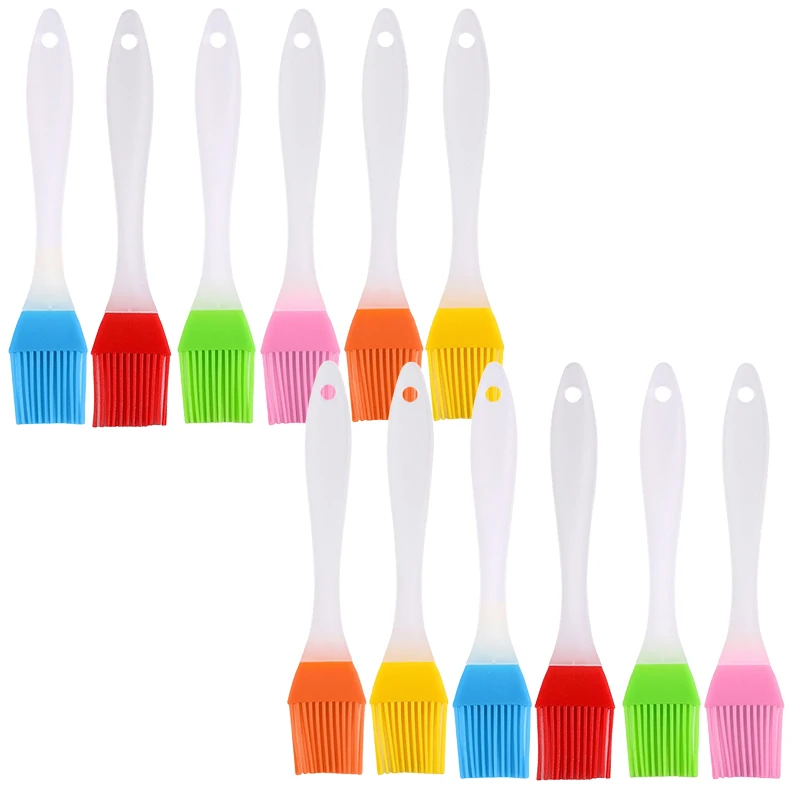 6-12PCS Random Color Oil Brush Silicone Brushes Baking Cooking Tools Suitable for DIY BBQ Cake Bread Butter Home Chef Supply ZYF