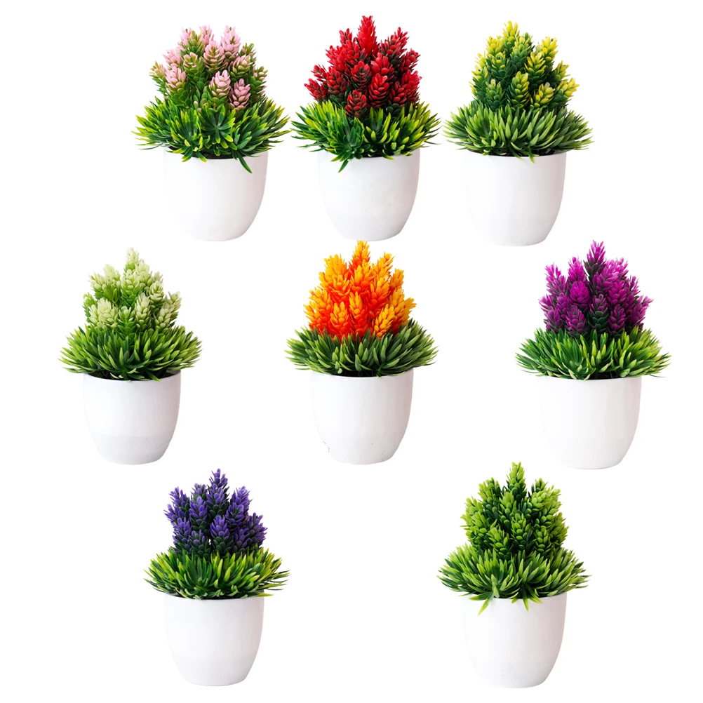 

Artificial Bonsai Simulated Potted Plant Faux Green Desktop Decoration Long Lasting Odorless Harmless Realistic Feeling