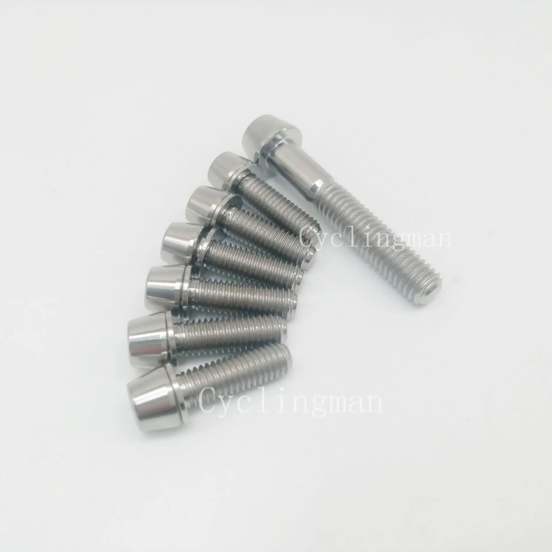 1pcs M6X35mm 티타늄 Ti 테이퍼 헤드 자전거 헤드셋 캡 나사 및 6pcs M5X16/18/20mm 와셔 자전거 골드 레인보우 블랙 볼트