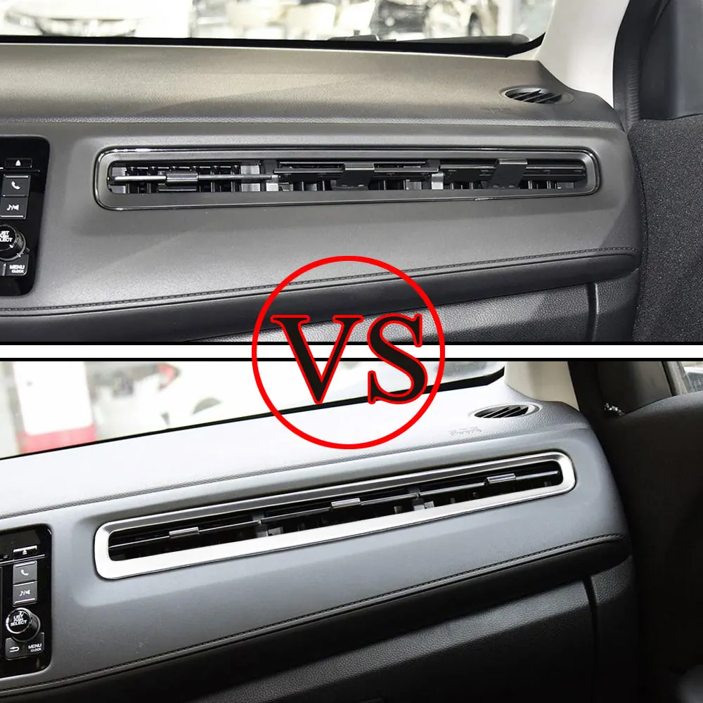 ABS Chrome Car Co-pilot Air Conditioning AC Vent Frame Cover Sticker for Honda Vezel HRV HR-V 2014 - 2020 LHD Accessories