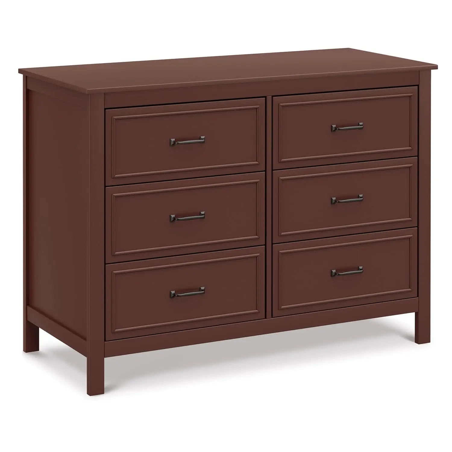 

6-Drawer Wooden Baby Dresser for Kids - Multi-Purpose Storage Chest, Easy Assembly in Crimson
