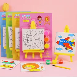 5 Packs Cartoon DIY Oil Painting Frame Art Graffiti Educational Toy for Kids Birthday Party Favors Kindergarten Gift Goodie Bag