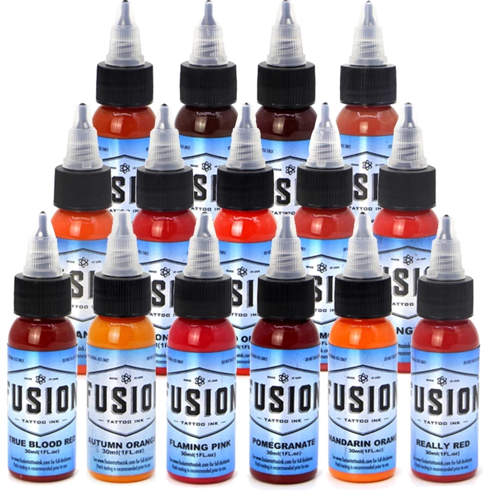 

18 Colors 30ml 1 Bottle Natural Plant Professional Tattoo Ink for Safe Tattoos and Body Art Lasting Permanent Tattoo Pigments