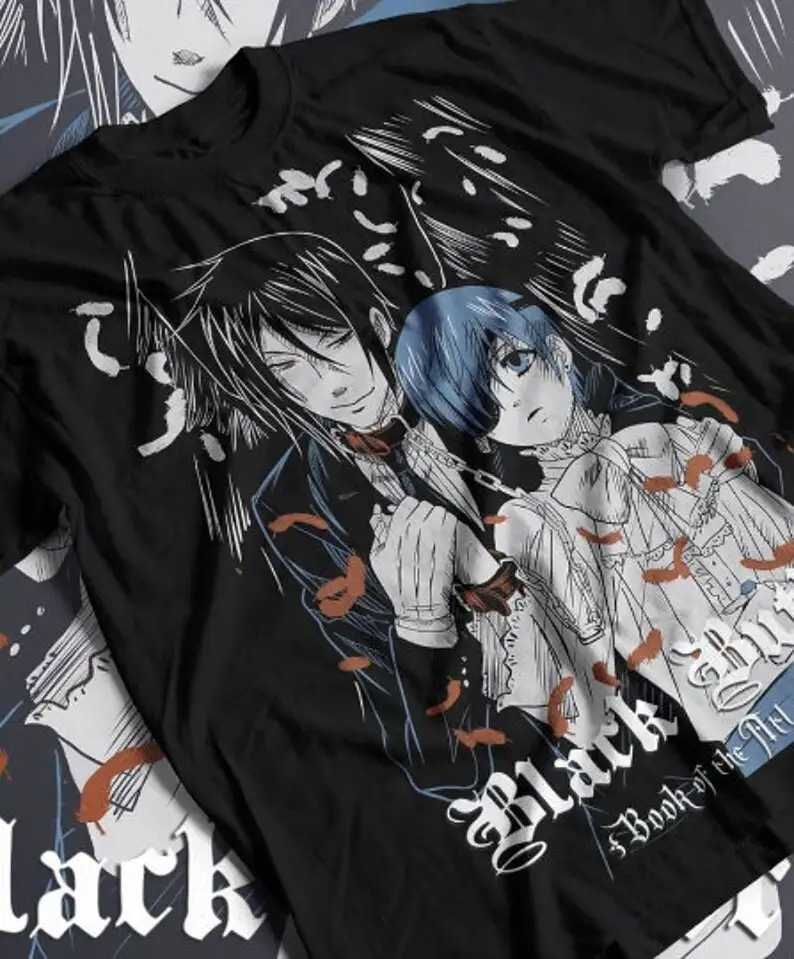 Unisex, Black Butler Shirt, Sebastian T-Shirt, Kuroshitsuji, Toboso Yana, Sebastian, Japanese, Anime Gift, Vintage, Grunge