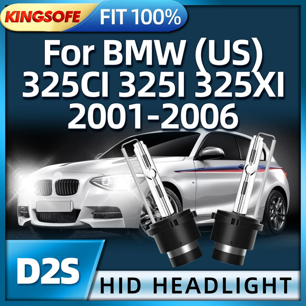 

KINGSOFE 2X D2S HID Bulb Xenon Headlight Lamp 6000K For BMW (US) 325CI 325I 325XI 2001 2002 2003 2004 2005 2006