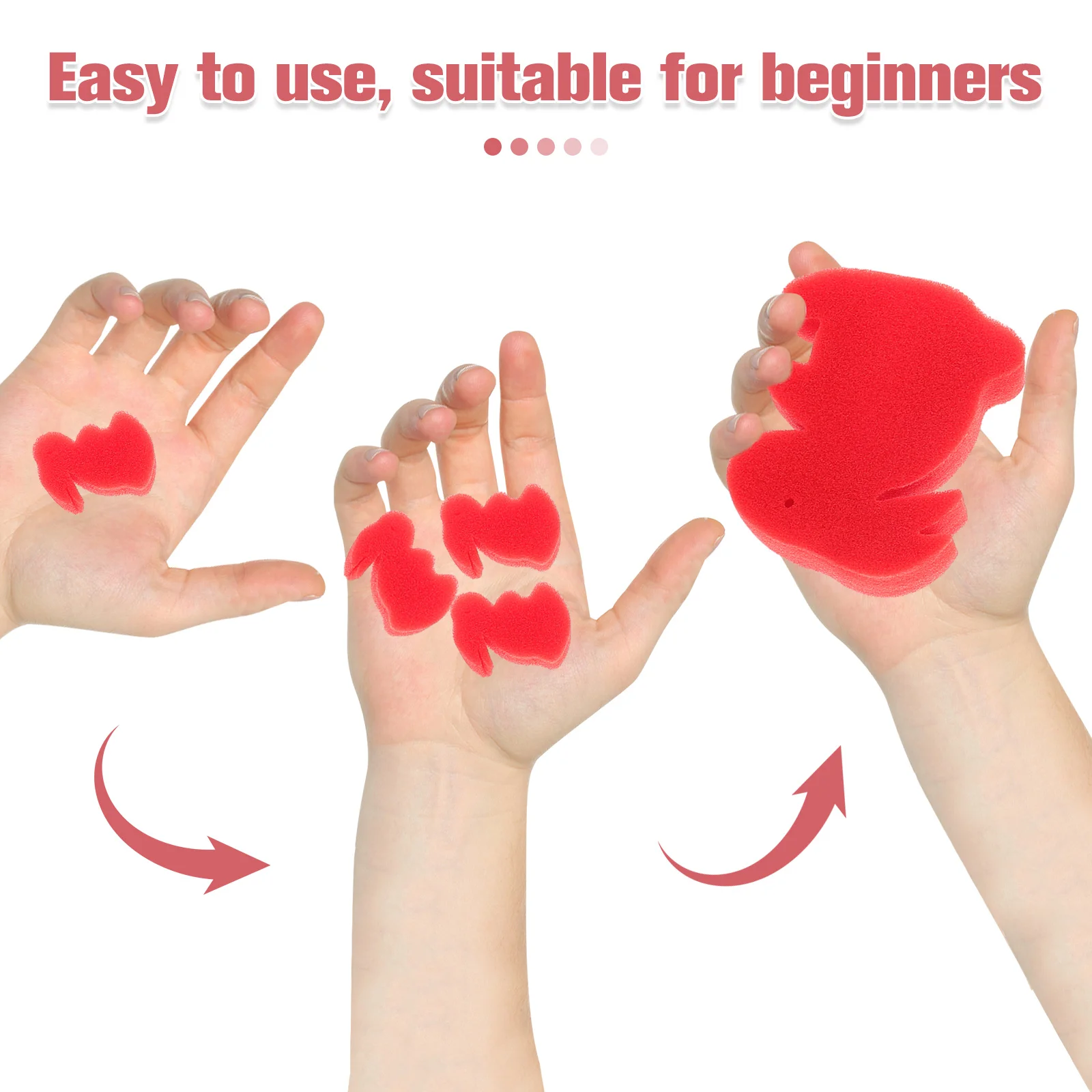 스폰지 토끼 1세트 귀여운 만화 토끼 소품 근접 마술 무대 공연 파티 엔터테인먼트 기믹 스폰지 볼