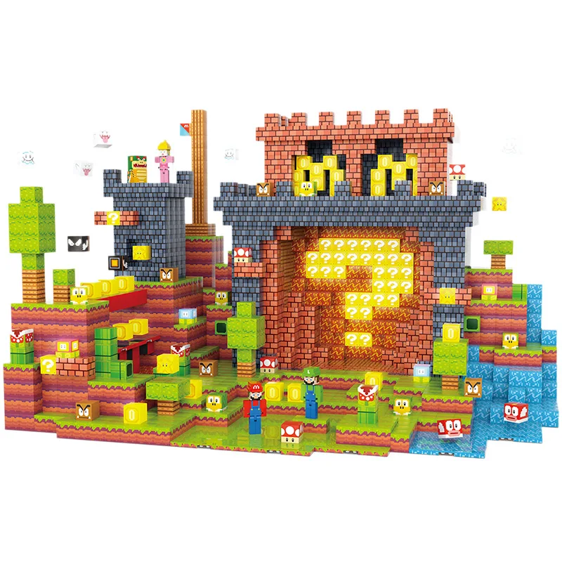 Children Building Toys 111pcs Magnetic Blocks Set Build Mine Magnet World Model for Boy Girls STEM Montessori Sensory Cubes Gift