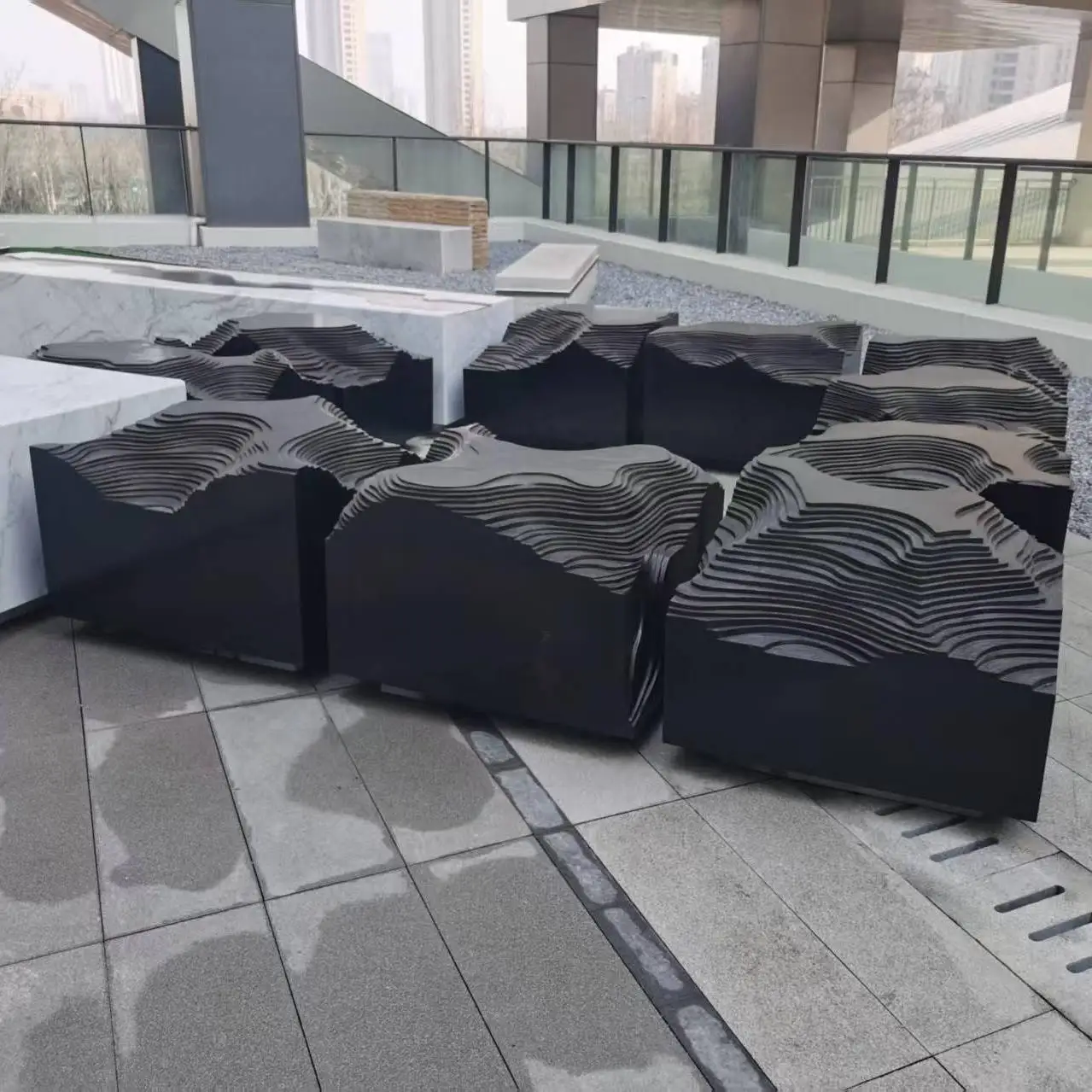 Factory Custom landscaping  waterfall decorative  carving indoor landscaping Durable landscaping  Deposit Only