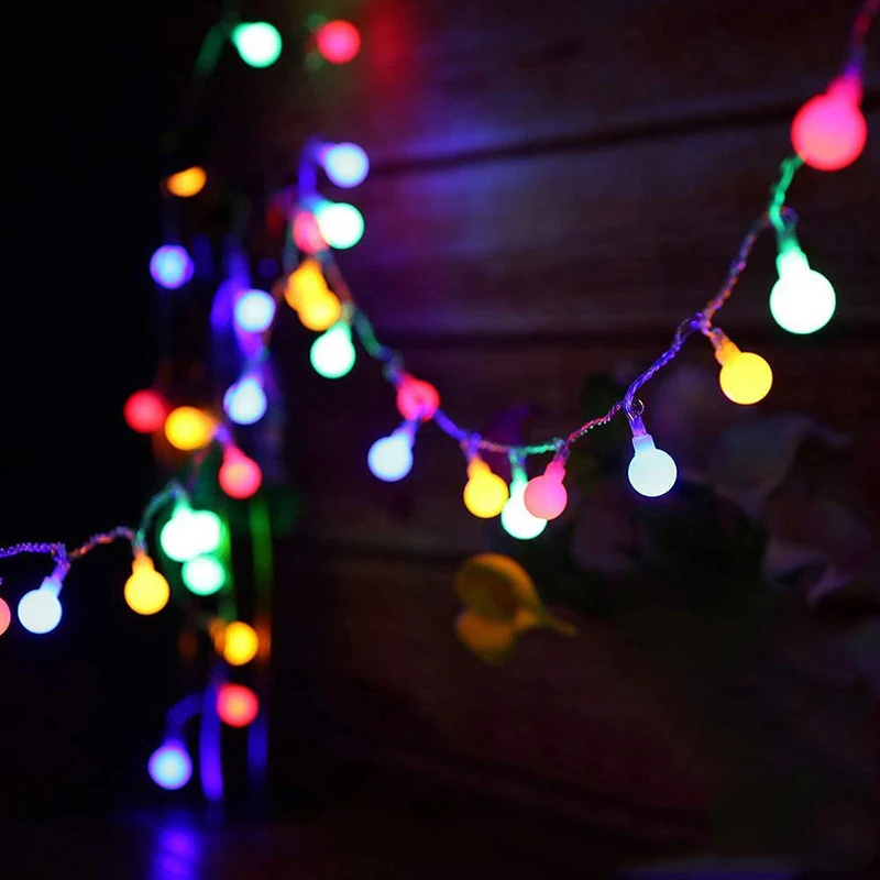 Led String Lights Garland Globe Festoon Ball Lamp Wedding Wall Outdoor Party Decoration Garden Street Christmas Holiday Lighting