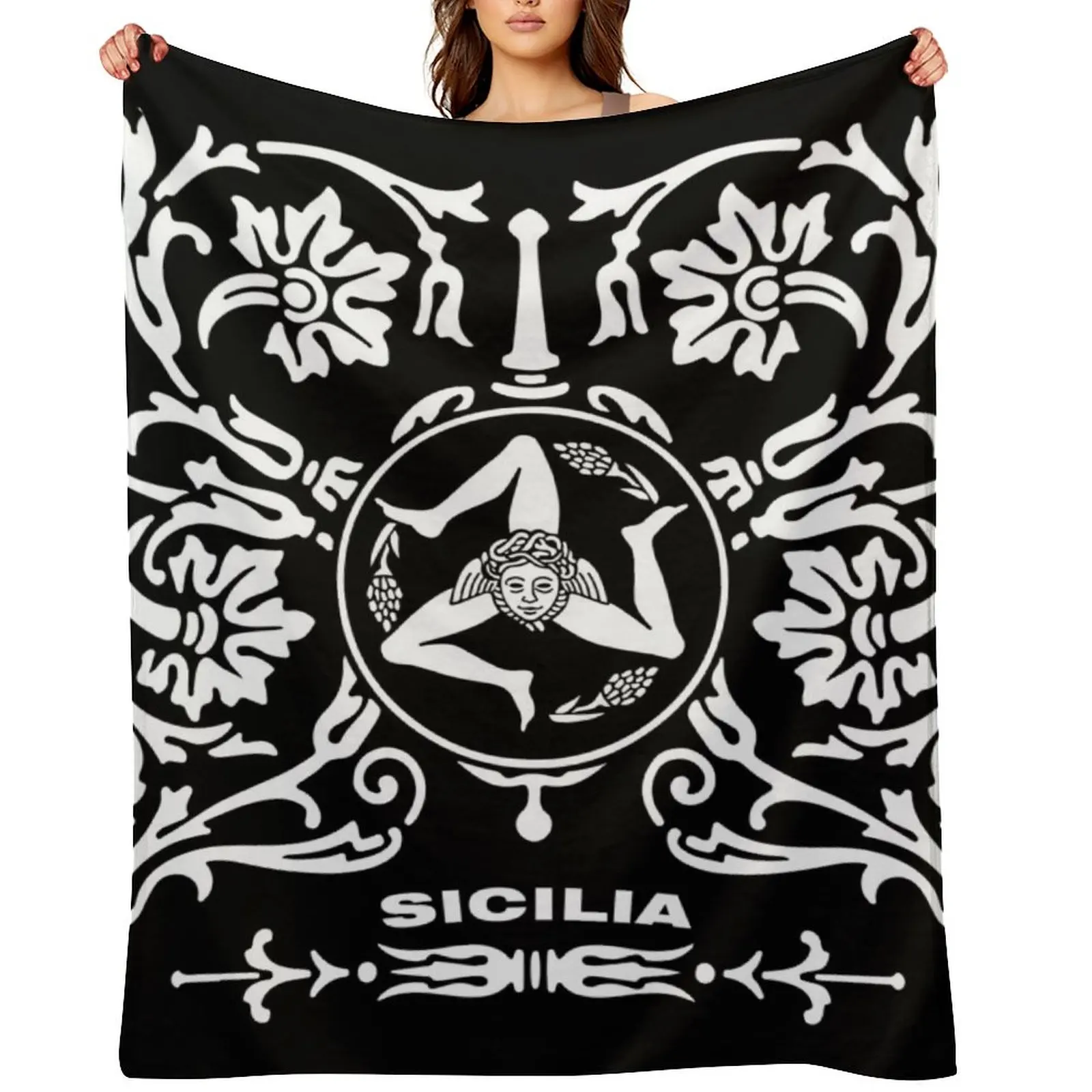 

sicilia- trinacria Throw Blanket Luxury Brand Hairys bed plaid Soft Blankets