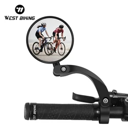 WEST BIKING Bicycle Rear View Mirror 360 Rotate Adjustable HD Convex Reflector Left Right Mirrors MTB Road Bike Accessories