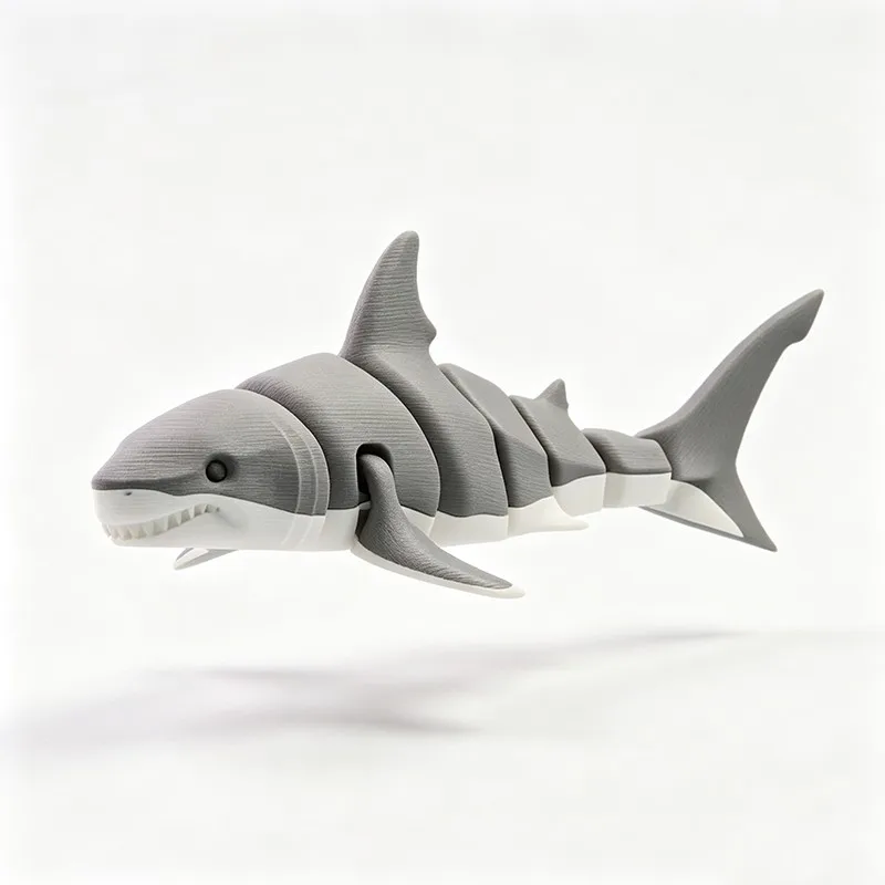 3D Printed Small Animal Joint Flexible Simulation Shark, Killer Whale Ornament Home Decoration Perfect Gift For Friends Family view 5