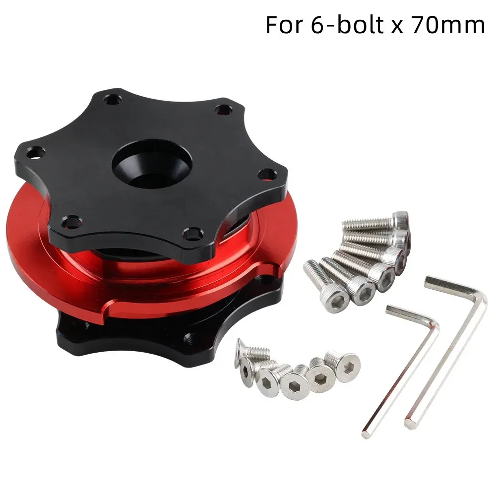 

Wheel Hub Adapter Steering Wheel Quick Release Hub Boss Kit Fit For 6-bolt x 70mm