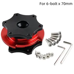 Wheel Hub Adapter Steering Wheel Quick Release Hub Boss Kit Fit For 6-bolt x 70mm