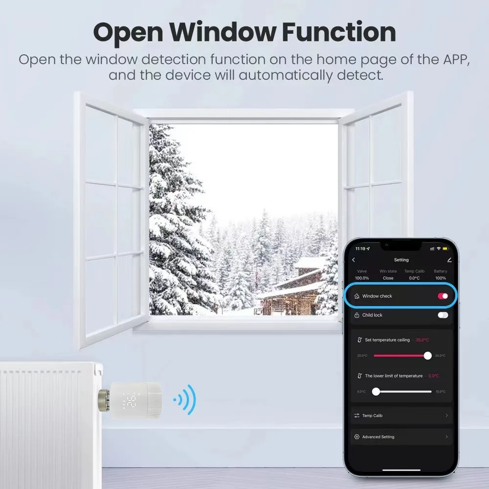 ZigBee3.0 Tuya aktuator Radiator termostatik, termostat pemanas dapat diprogram, pengontrol temperatur mendukung Alexa Google Home