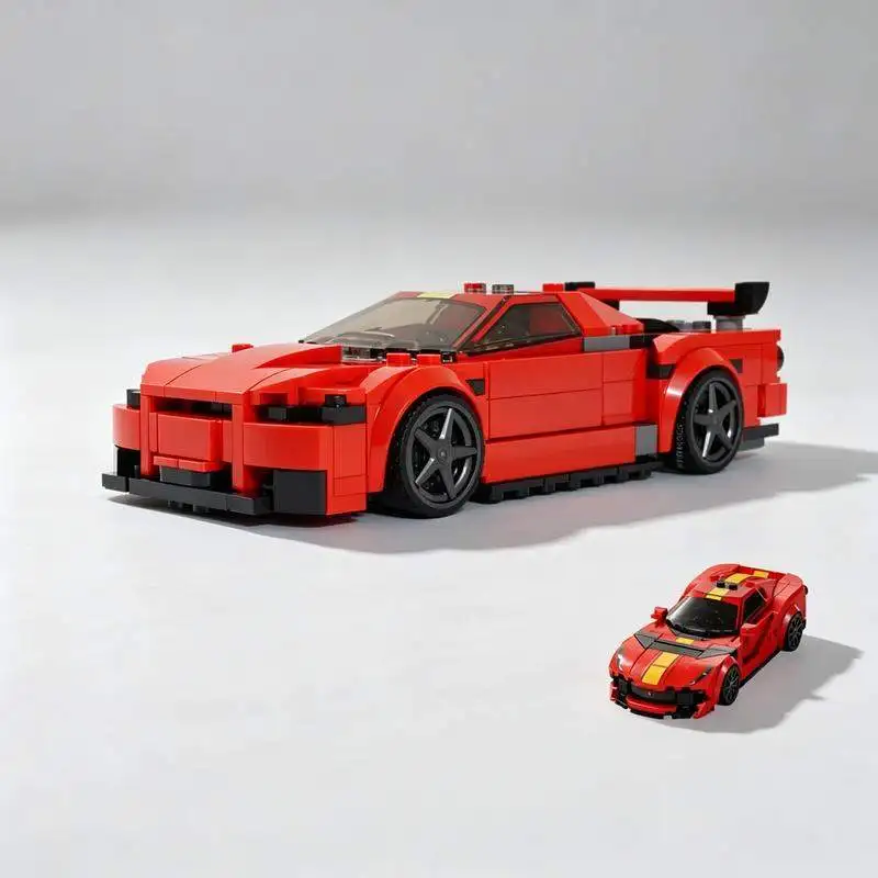 232PCS Racing Sports Car MOC Custom Building Blocks Model GT Coupe Japanese Style Speed Vehicle DIY Assembly Toy Display Gift