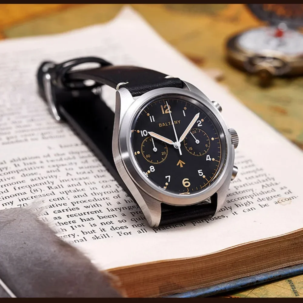 นาฬิกาควอตซ์ผู้ชายทหารบัลตาเนย์ Vk64 พรายน้ำ C3 แซฟไฟร์กันน้ำ 5Bar โครโนกราฟ reloj hombre นาฬิกาสำหรับผู้ชาย 5044