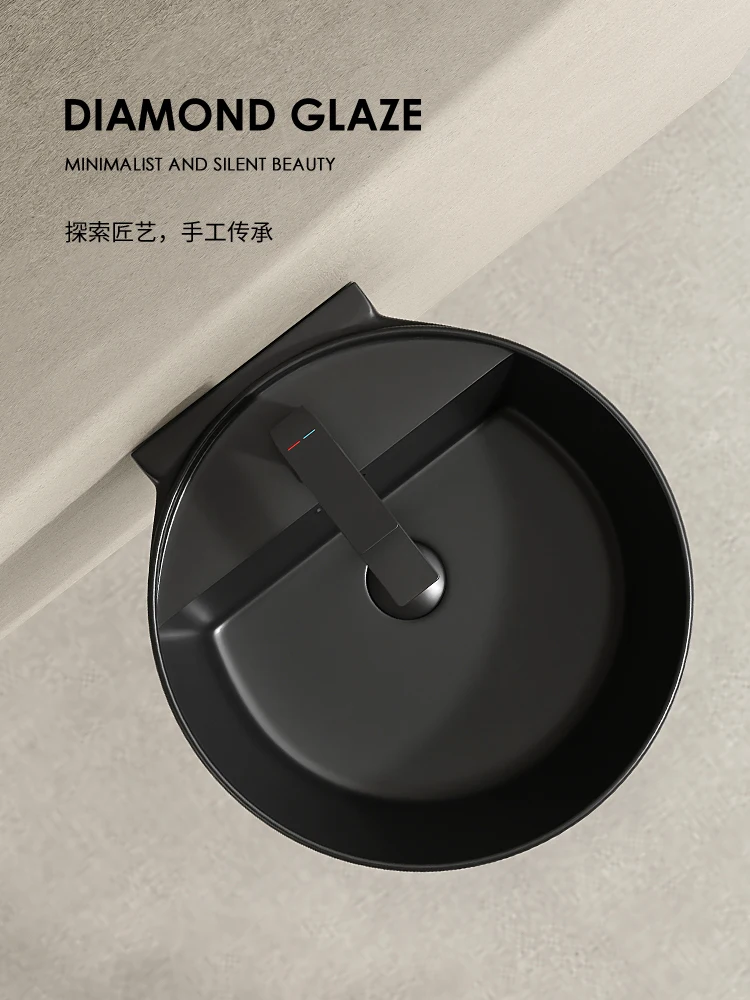 حوض غسيل سيراميك مثبت على الحائط، حوض معلق متكامل، شقة صغيرة مثبتة على الحائط، شرفة إبداعية