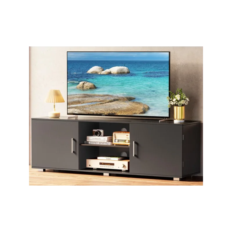 

Stand for 55 Inch TV, Entertainment Center with StoraV Console Media Cabinet with 6 Cable Holes, for Living Room, Bedroom