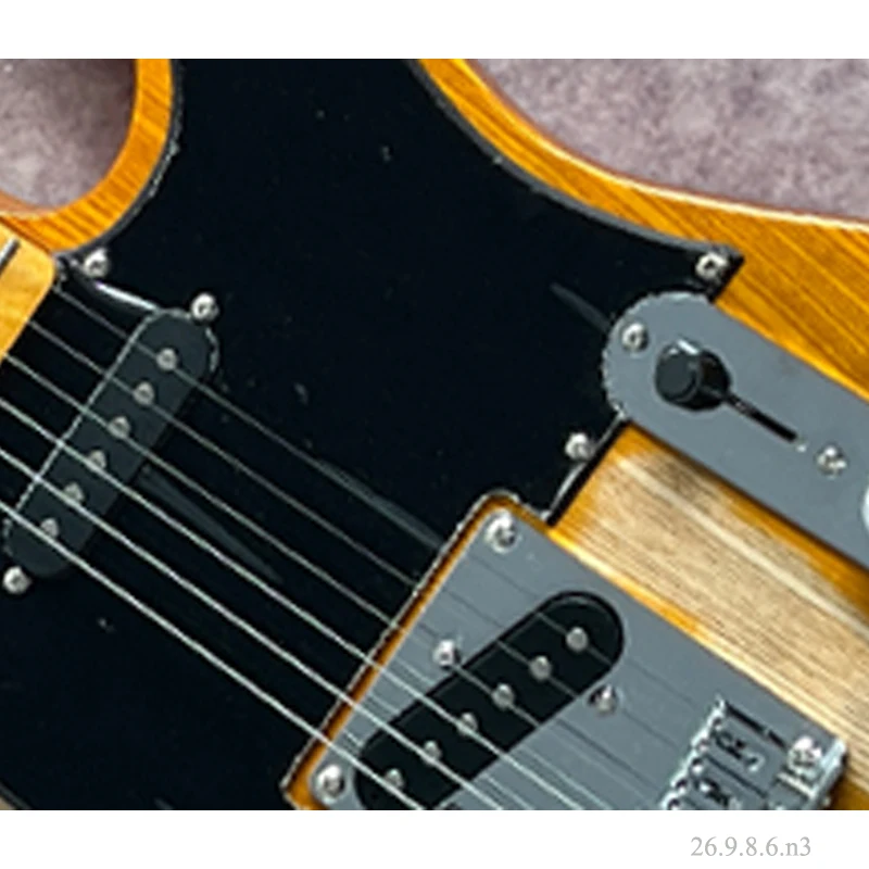 dots inlay electric guitar, t -l style, honey amber nitro coating  Chrom hardware vintage finish