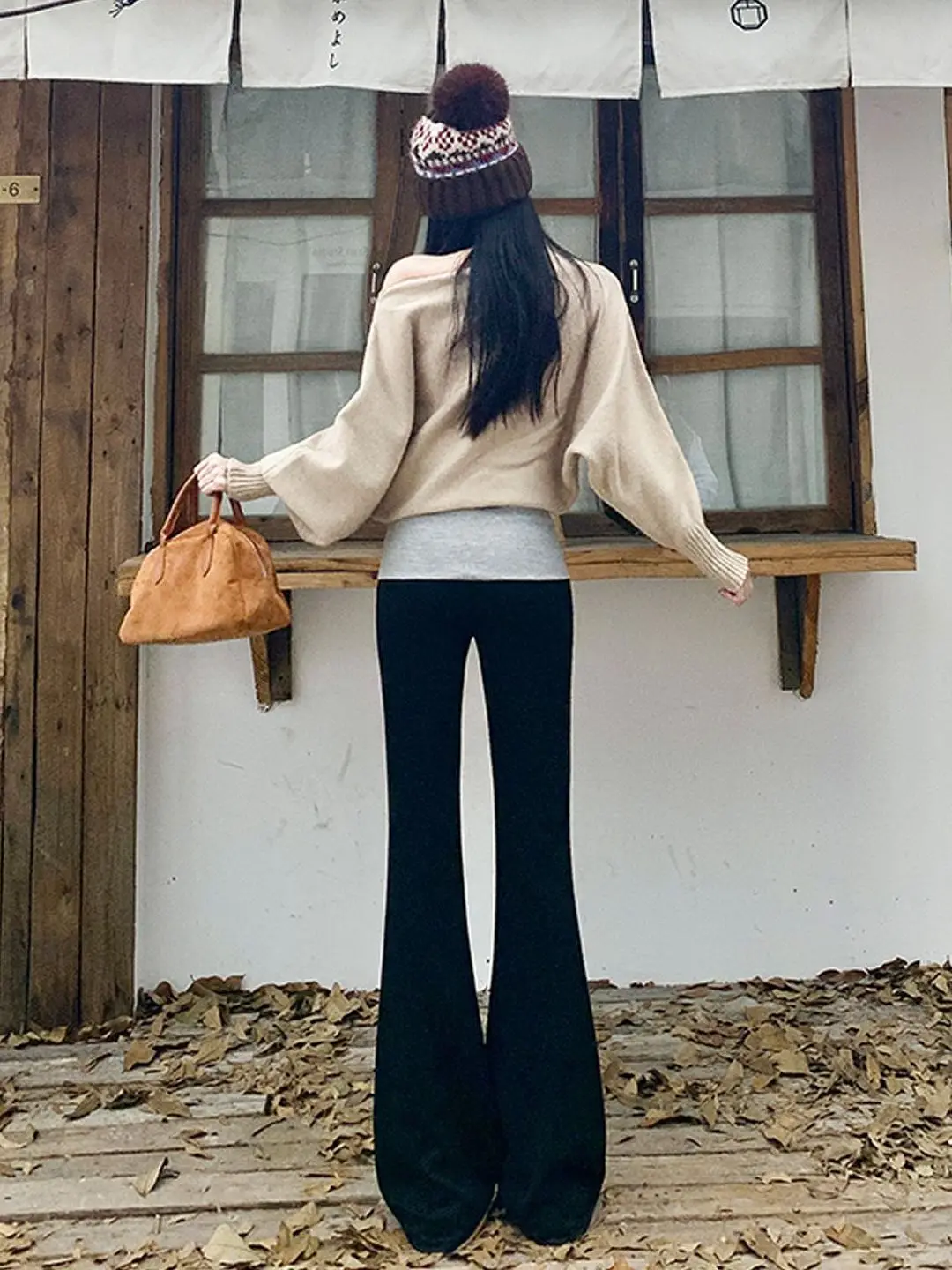 Hohe Taille Breite Bein Yoga Hosen frauen Casual Hohe Taille Spleißen Micro Ausgestelltes Hosen Herbst Winter Abnehmen Bein Verlängerung