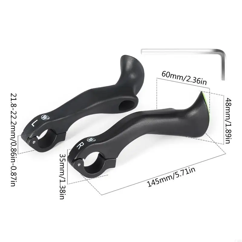 C4DE Bike Bar Ends Road Bike Handlebar Ends Mountain Bicycles Bar Ends Ergonomic Nonslip Handlebar Ends Cycling Gear