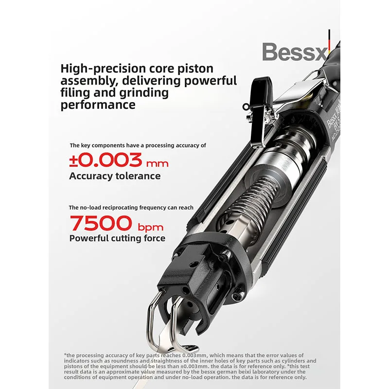 Professional Air File, Industrial-Grade Pneumatic Reciprocating File, Burr Removal Handheld Polishing and Grinding Machine