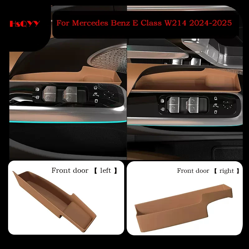 For Mercedes benz E Class E200 E260 E300 W214 2024 2025 Car Armrest Door Handle Storage Glove Phone Holder Card Box Accessories