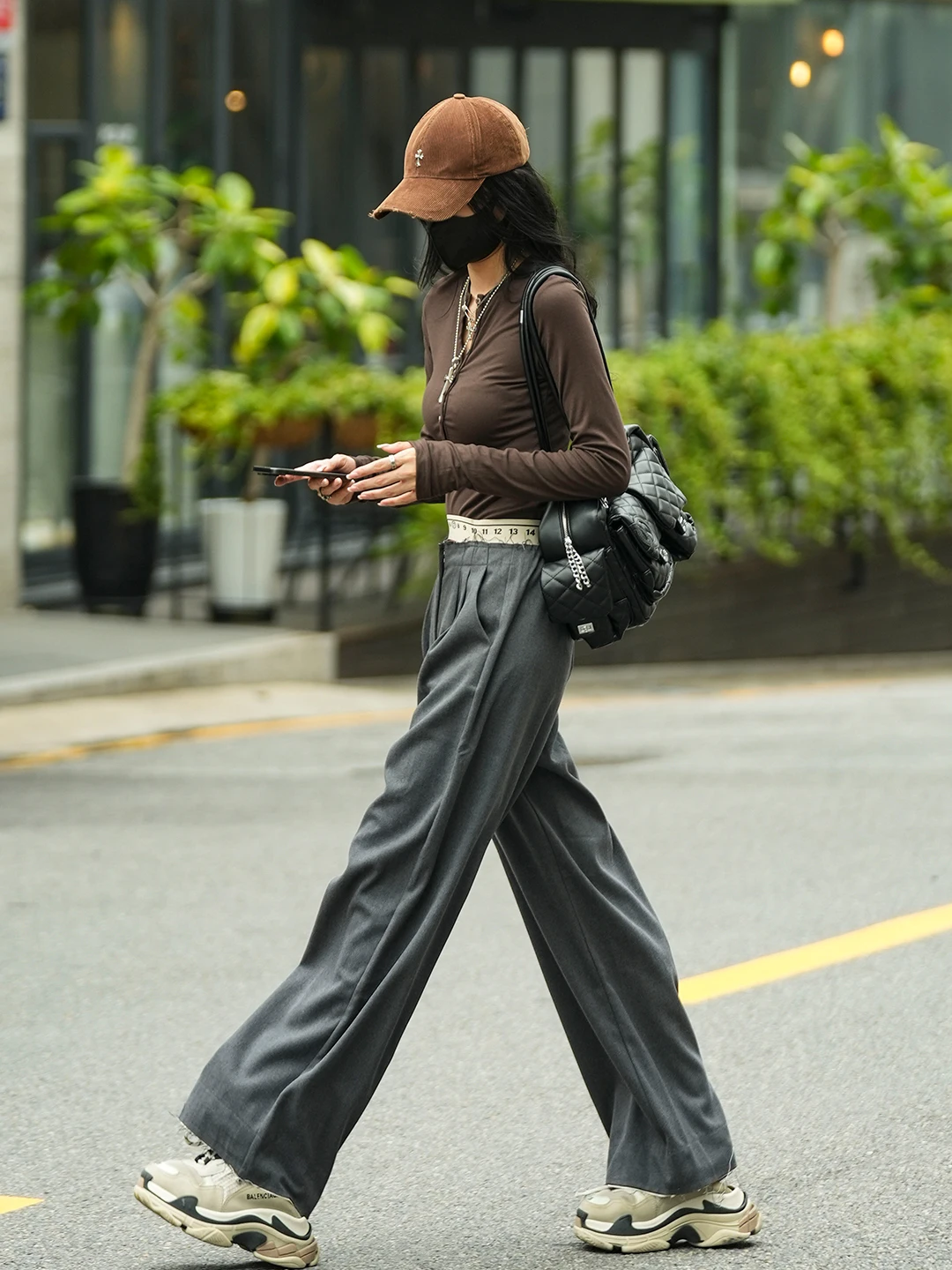 

Luna7xi ey Casual Wide Leg Pants Women's Spring New High Waist Slimming Commute Loose Fit Trousers Straight Cut Long Pants