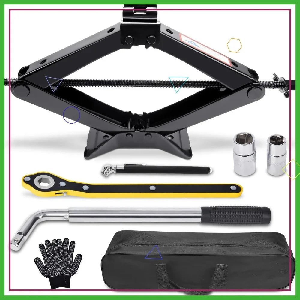 

3-тонный ножничный автомобильный домкрат с комплектом для замены шин для экстренного ремонта автомобилей и внедорожников