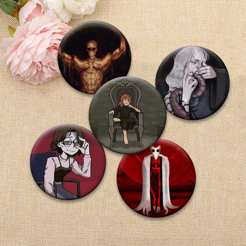 Decor Women Brooches The Fear and Hunger Button Pins Cute Metal Badge Fashion Creative Funny Lapel Pin for Backpack Accessories