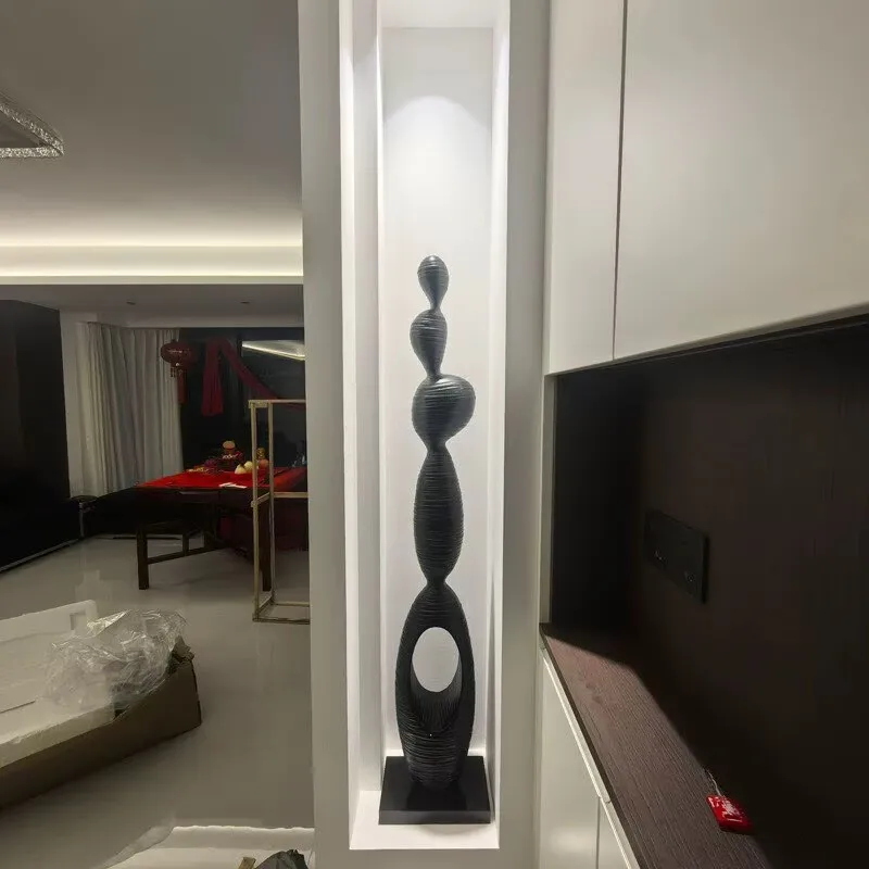 Room decor art sculpture entrance foyer slender niche decor abstract art statue living room TV cabinet floor decoration