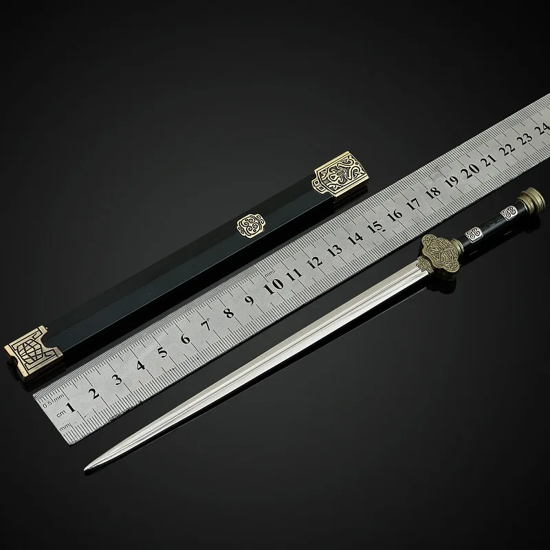 22 CM Movie Peripherals Xiao Qiushui's Sword Metal Craft Weapons Model Collectible Desk Ornaments Creative Birthday for Boy Toy