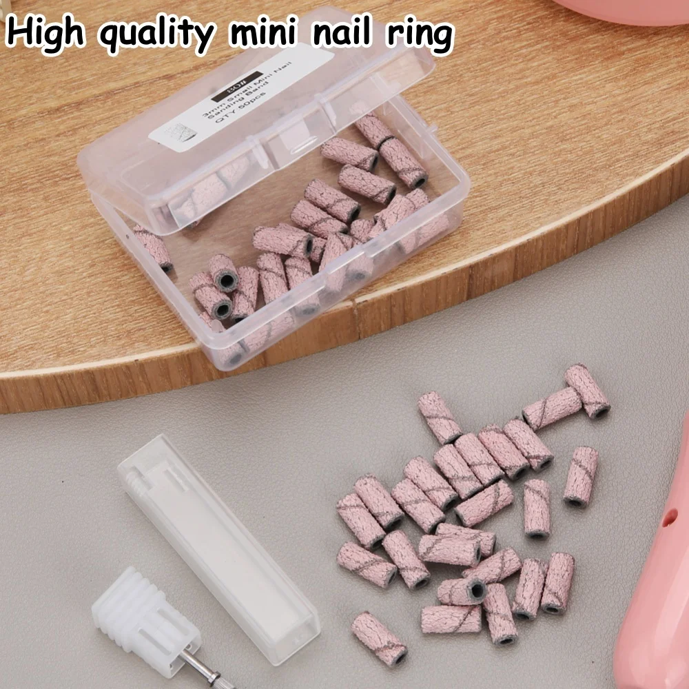 High quality nail polish mini sand ring stainless steel axis nail shop special tool wear-resistant mini sand ring