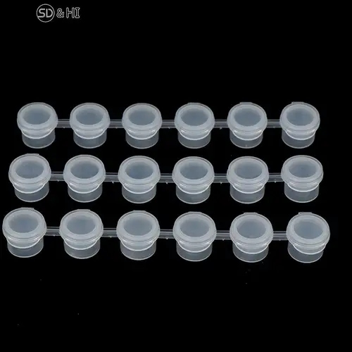 Imagen 2 del producto Caja vacía de pigmentos para pintura al óleo, recipiente de plástico acrílico para acuarelas, 30 piezas, 2ml